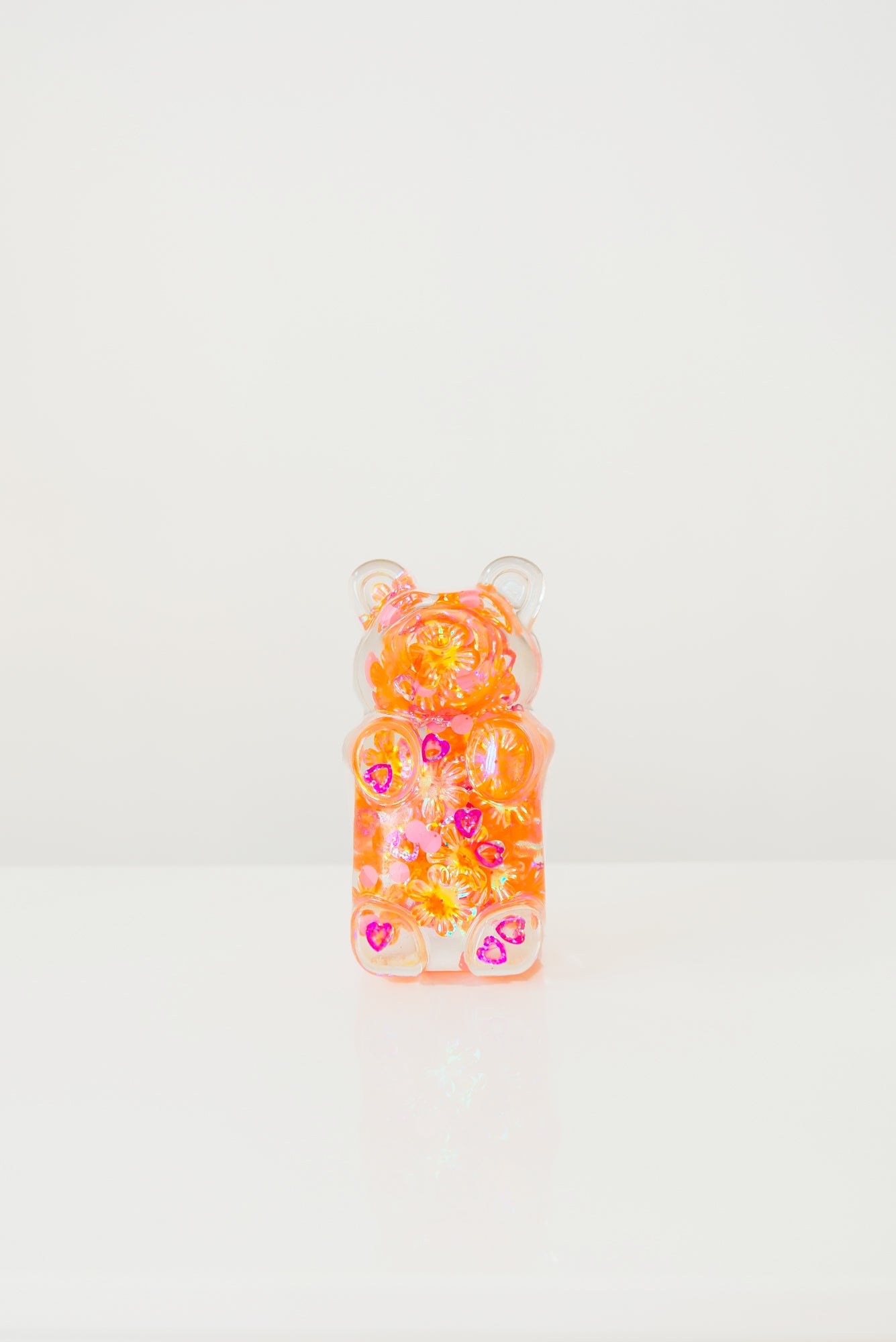 Orange & Pink Sequin Bear #2