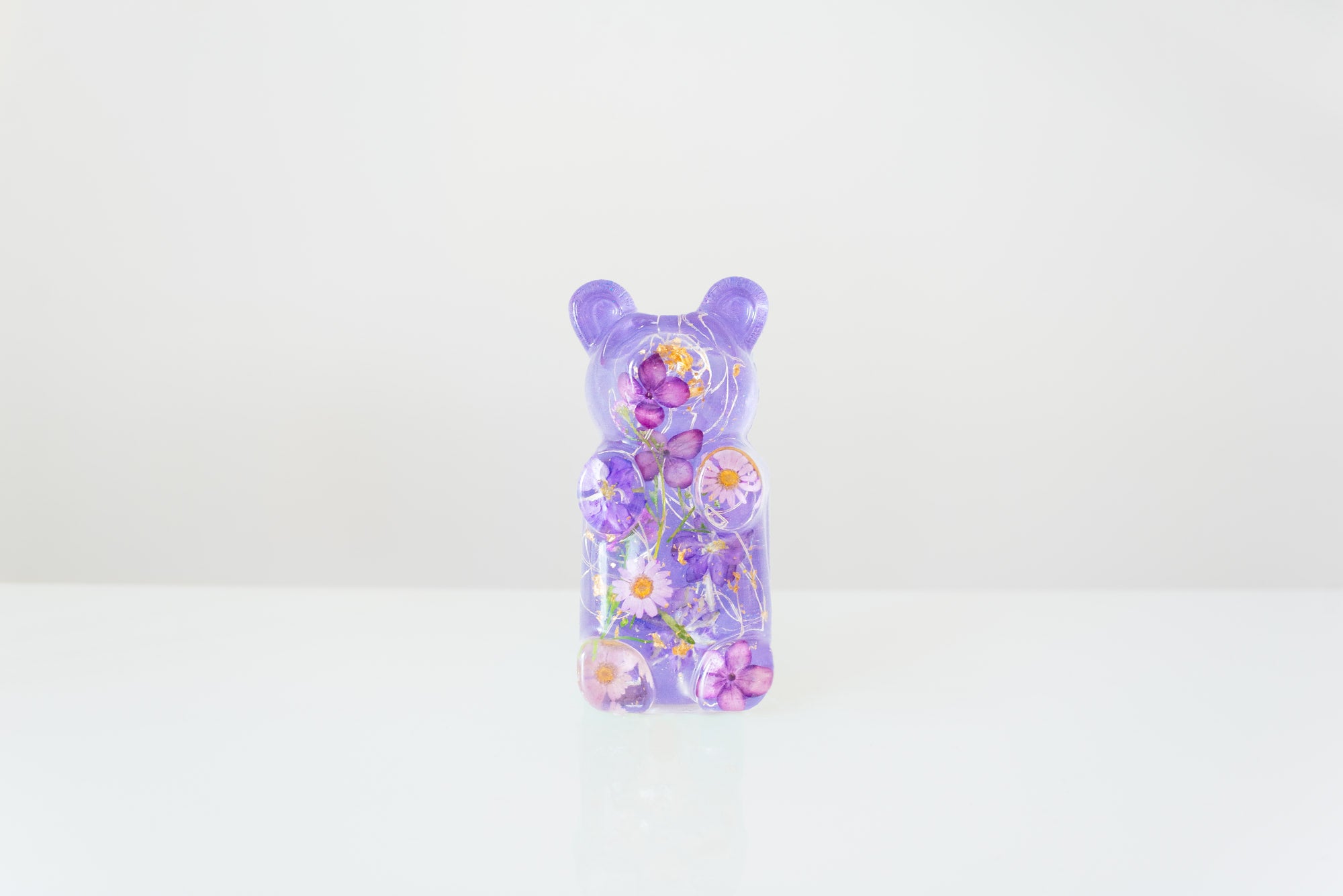 Pastel Purple Floral Night Light Bear