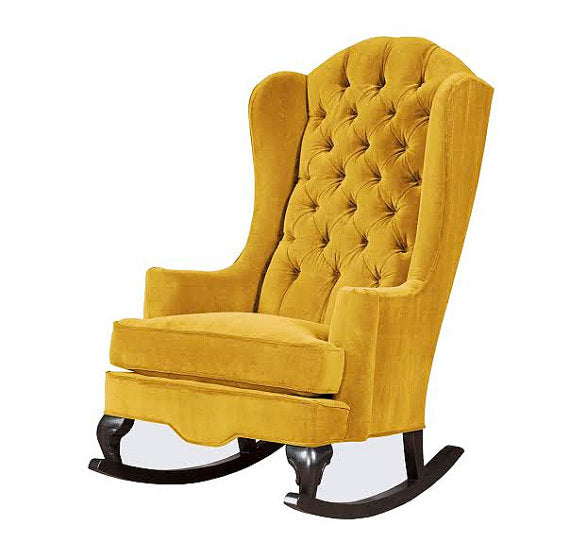 yellow rocking chair nursery