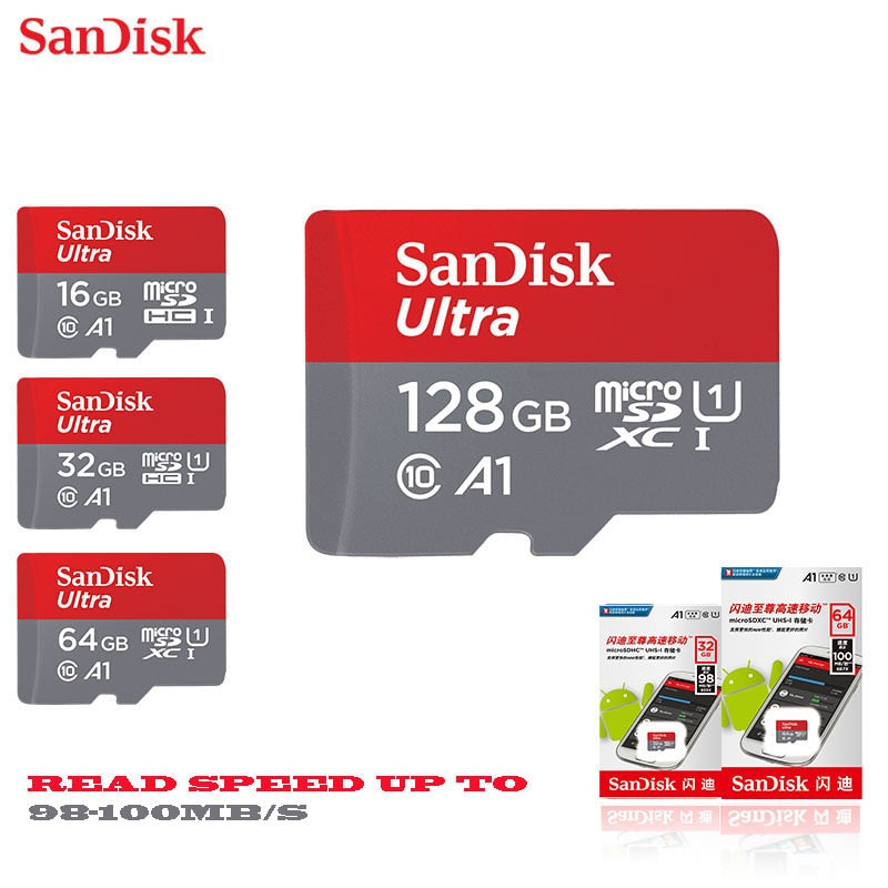 Wonderful Sandisk Micro Sd 128gb 64gb 32gb 16gb 98mb S Tf Usb Flash Me Raykali