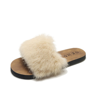 ladies fox slippers