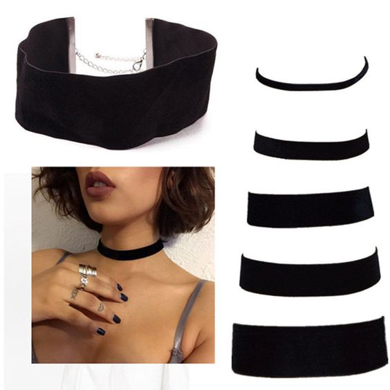 choker ruban noir velours