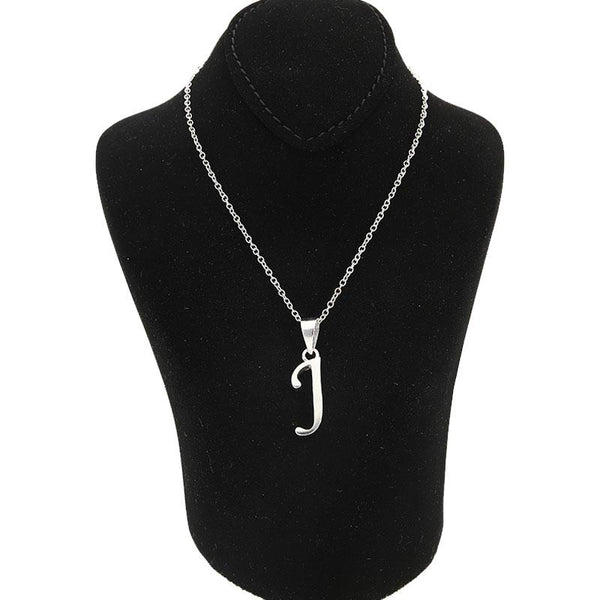 Sterling Silver 925 Necklace (Chain with Alphabet Pendant) - FKJNKLSL1998