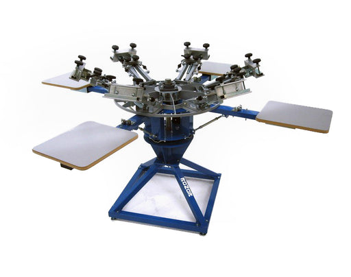 INTBUYING 6 Color 6 Station Screen Printing Press Lifting Frame Desktop  Fixed Micro-registration T-Shirt Printer Machine N662L 