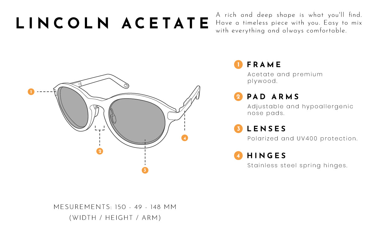 Lincoln acetate sunglasses