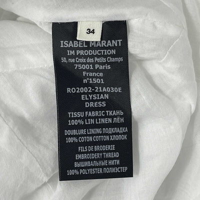 Motel teori to Isabel Marant - New w/ Tags - Elysian Floral Eyelet White Robe Dress - -  BougieHabit