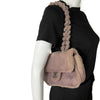 Chanel CC Lock Shearling Quilted Medium Single Flap Dusty Mauve Purple - Handbag