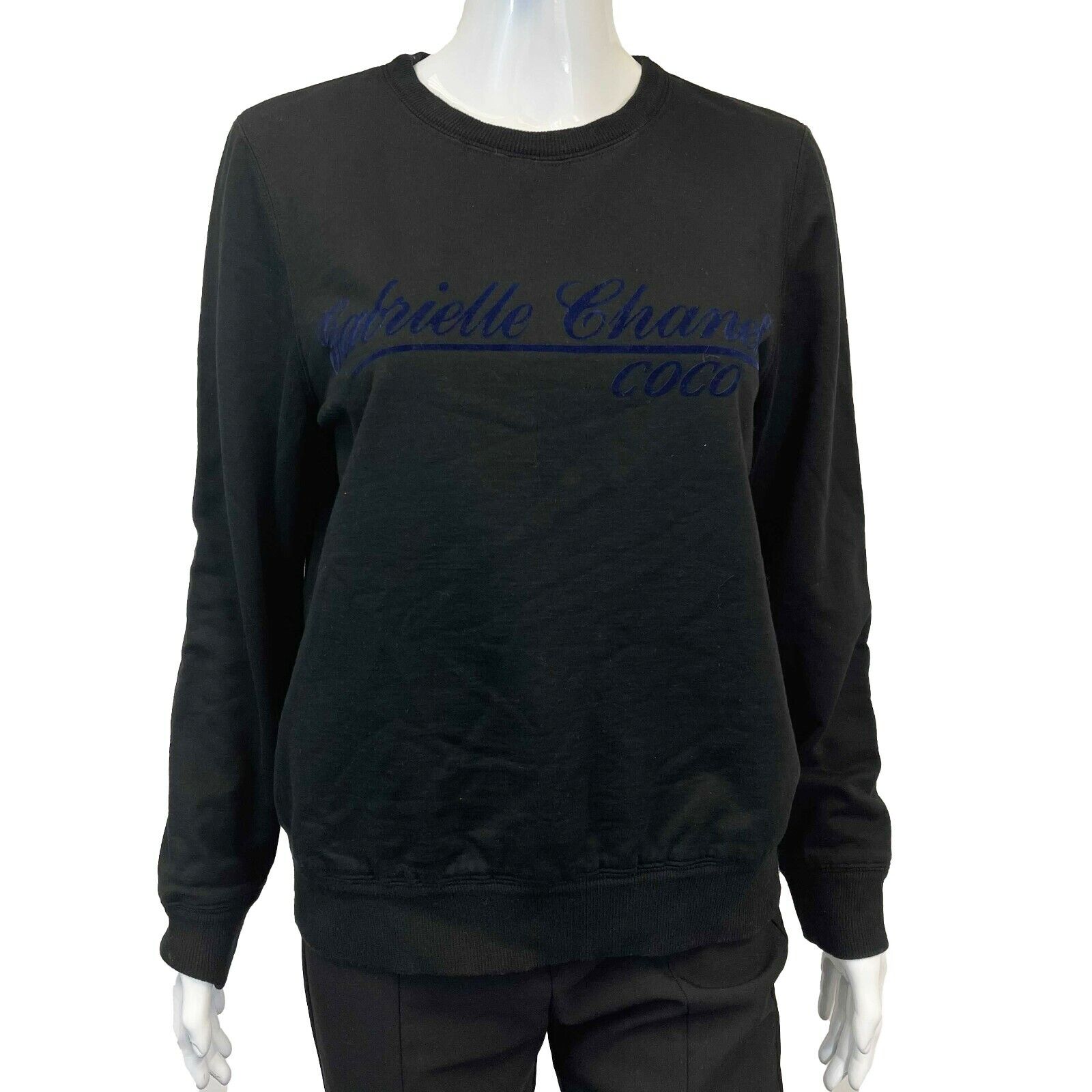 Chanel - 2017 Black Gabrielle Chanel Coco Script Sweatshirt - Size 42 -  BougieHabit