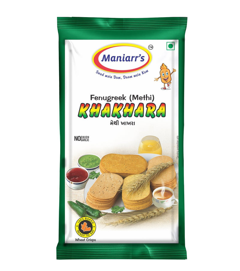 0004 A2 Maniarrs Khakhara with 4 Flavors (360 gm, Pack Of 8)