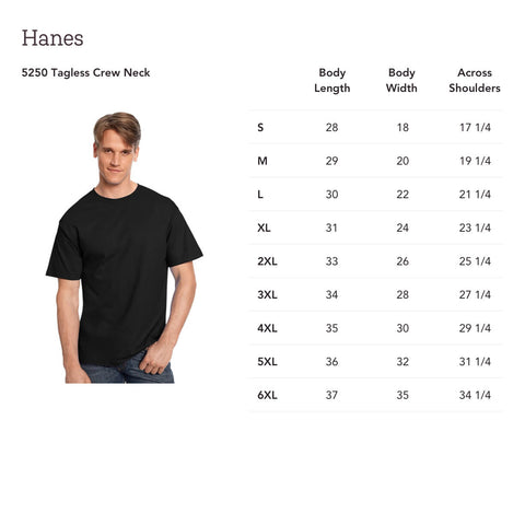 Hanes Long Size Chart