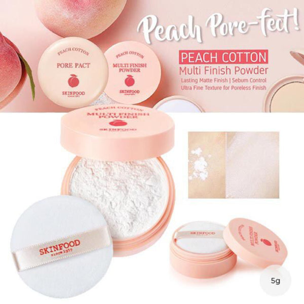 Skinfood Peach Cotton Multi Finish Powder – Korean Skincare