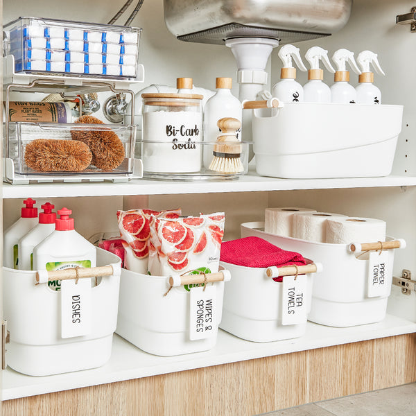 best way to organize, storage containers for under the sink