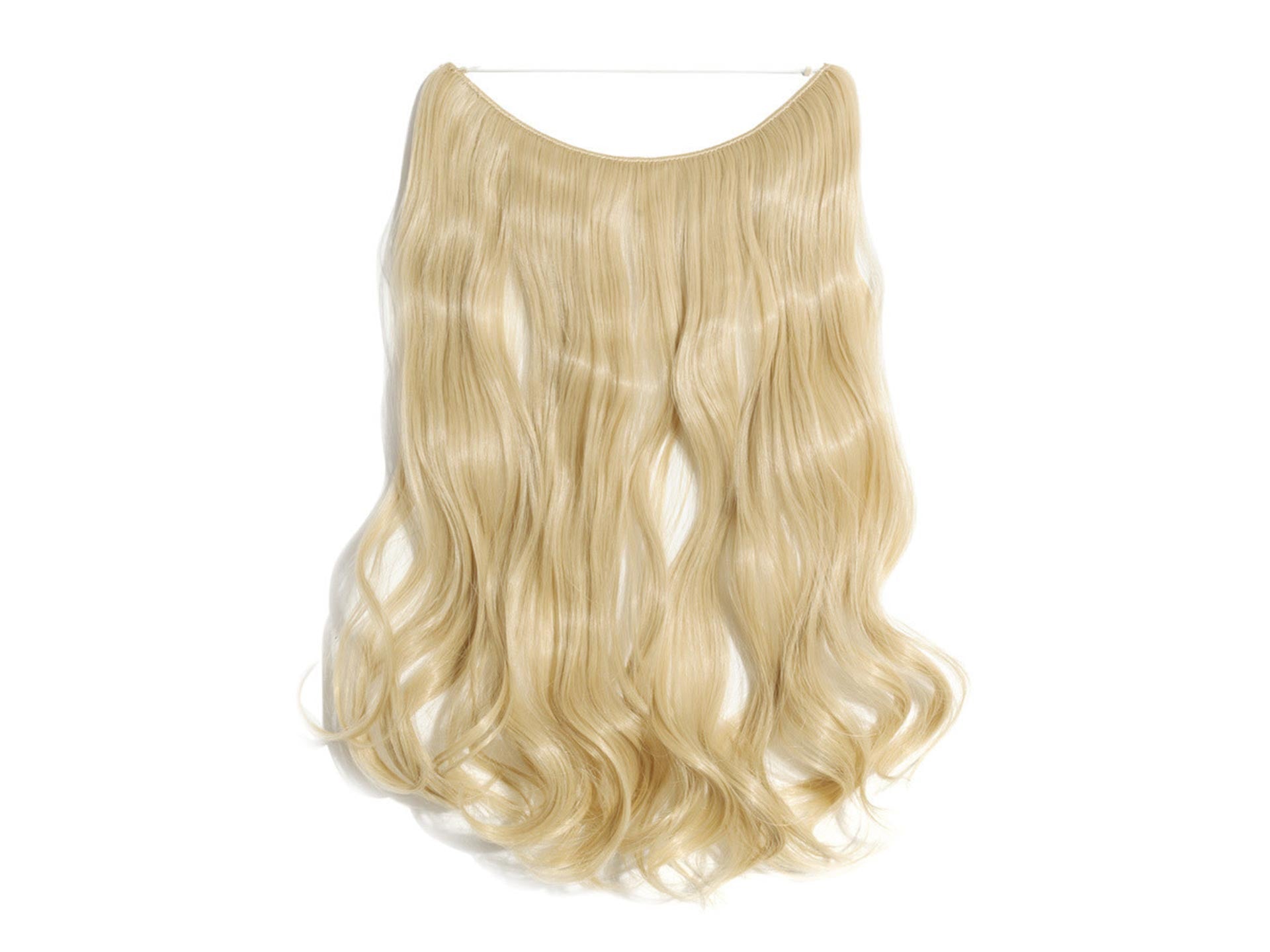 6. Platinum Blonde Hair Wefts - Halo Hair Extensions - wide 4