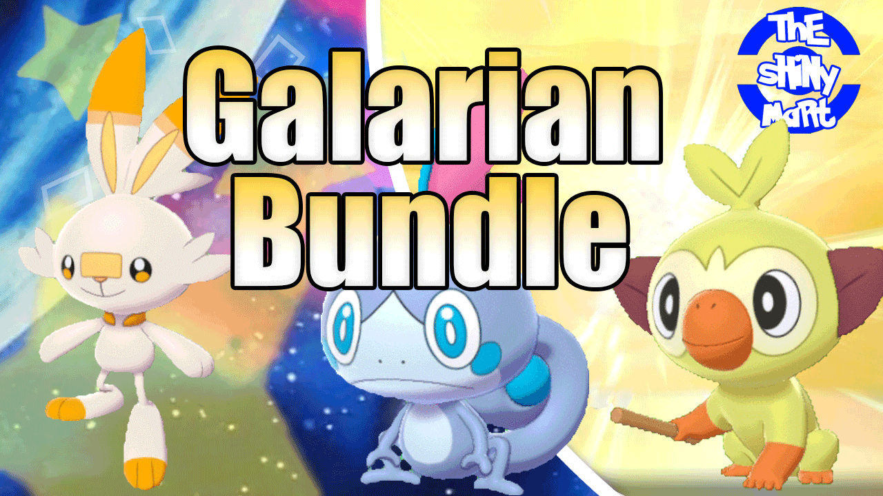 Galarian Shiny 6iv Starters Bundle Shiny Mart