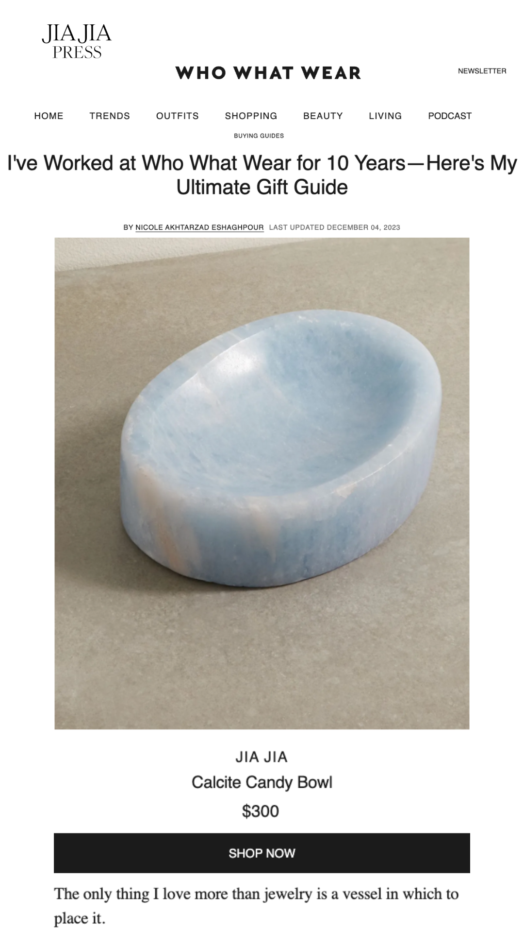 Blue Calcite Candy Bowl