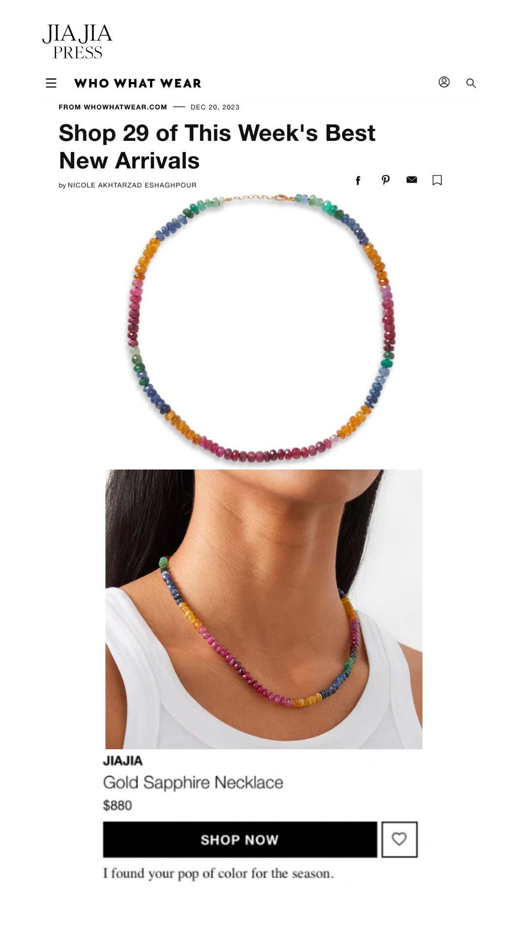 Arizona Jumbo Rainbow Sapphire Necklace