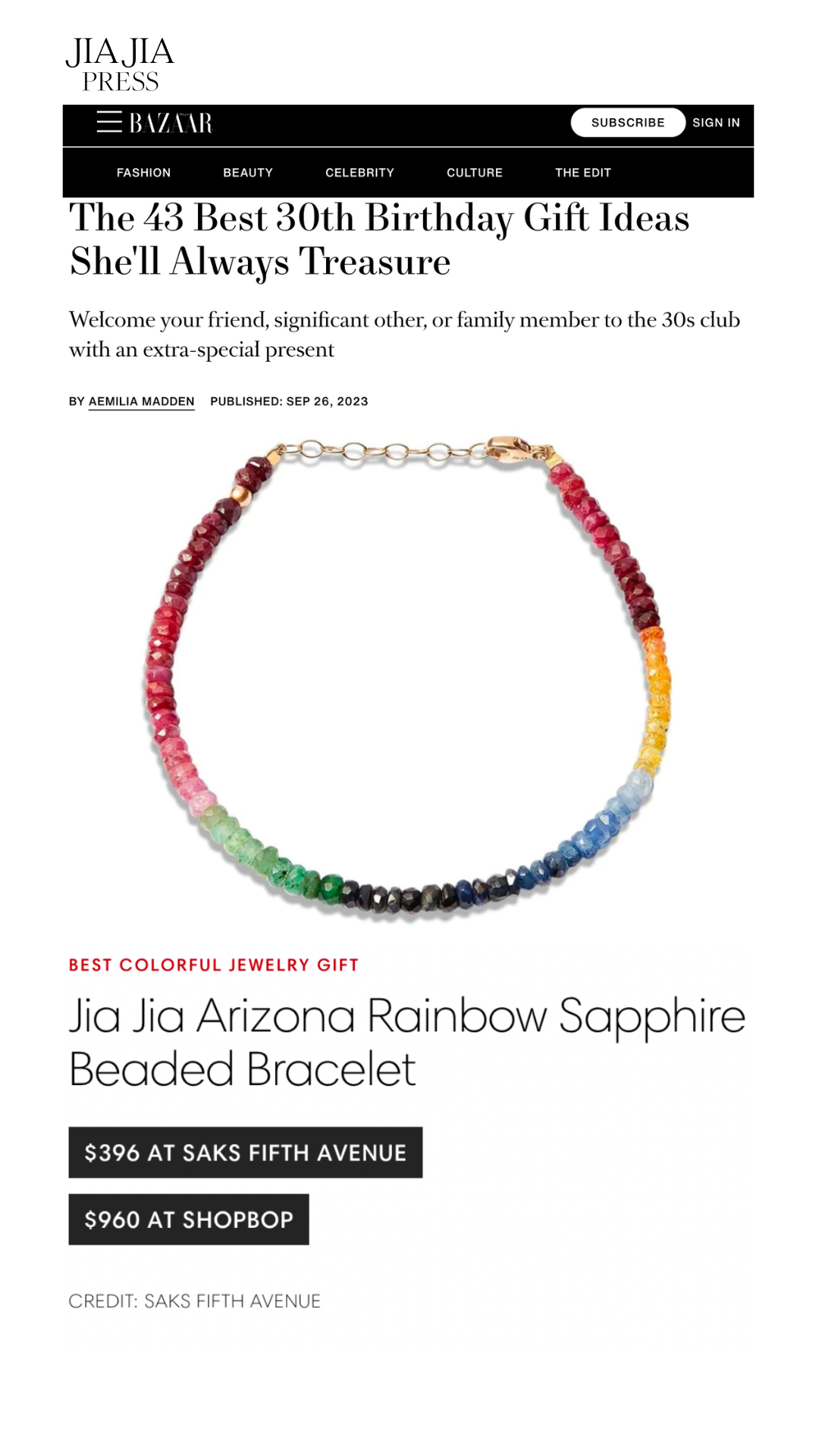 Arizona Rainbow Sapphire Bracelet