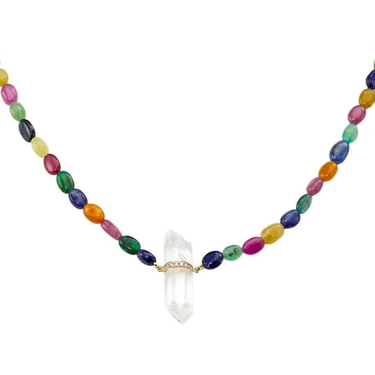 Two Row Multicolor Sapphire Necklace – Joseph Saidian & Sons
