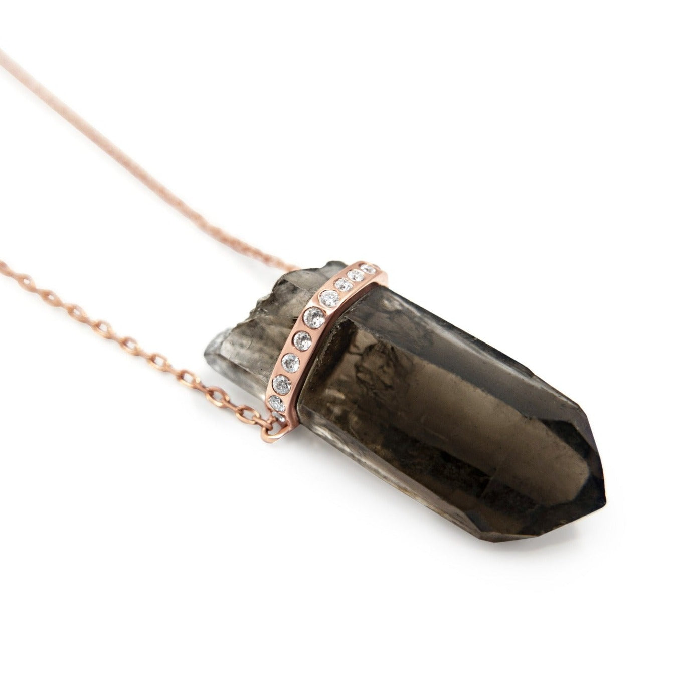 Smoky Quartz Crystal Pendant Necklace | Quartz point necklace, Quartz  crystal pendant, Crystal necklace pendant