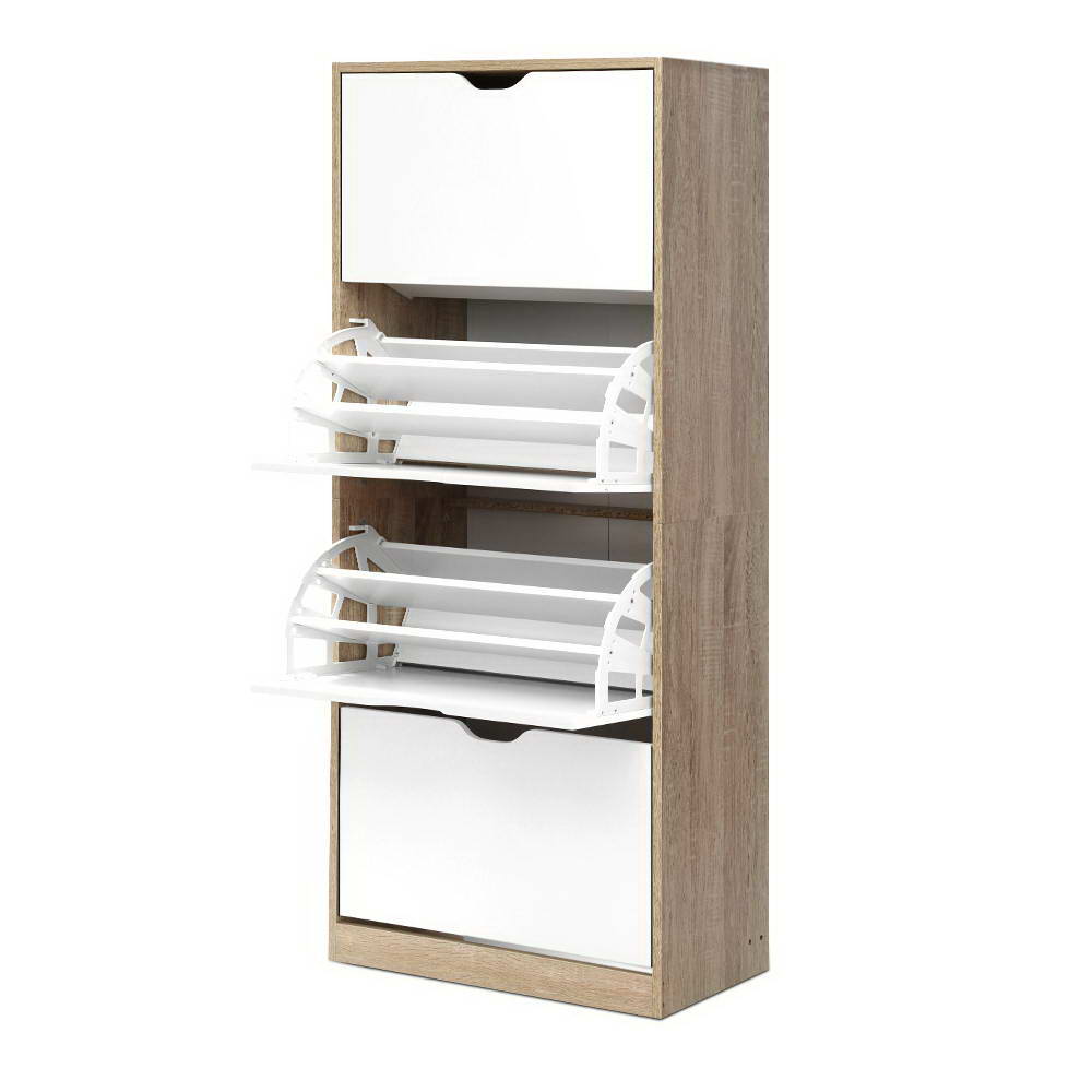 Wooden Shoe Cabinet Rack Organiser Shelf Millie Maxwell