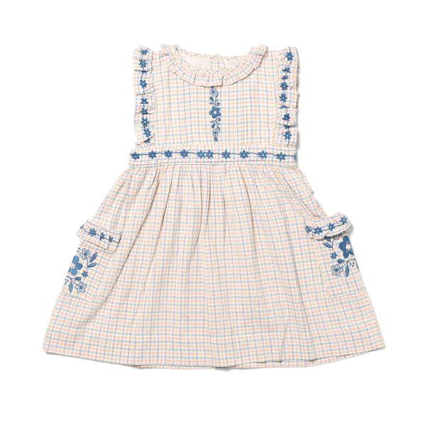 Lali  CLOVER DRESS, BLUE GINGHAM