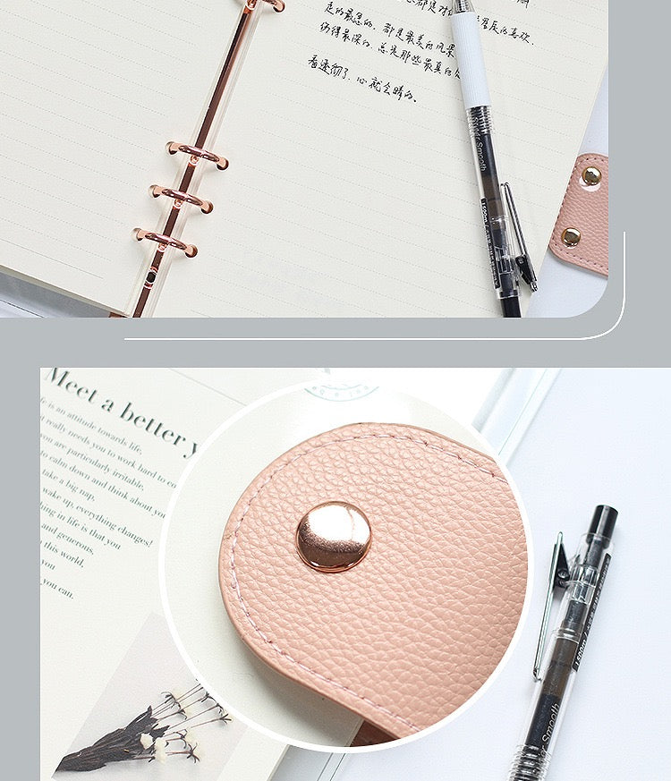 Mental button of Loose Leaf Notebook A5/A6/B5