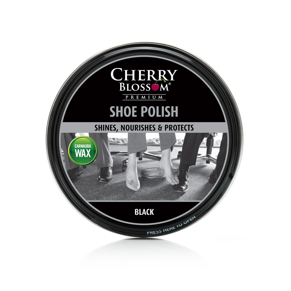 cherry blossom navy blue shoe polish