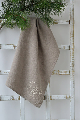 Linen Monogrammed Towel