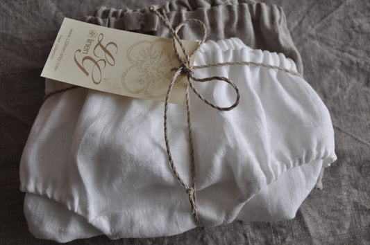 Linen Panties/Knickers For Women Midi Rise in Pale Rose