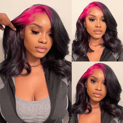 Billie Eilish Hairstyles Neon Red Roots On Nature Black Hair Body Wave  Wigs-Amanda Hair | Amandahairs | Reviews On Judge.Me