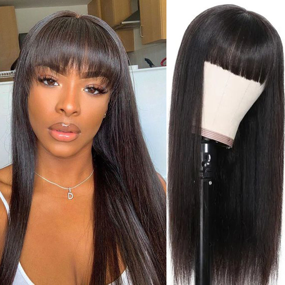 how to cut curtain bangs on a wig