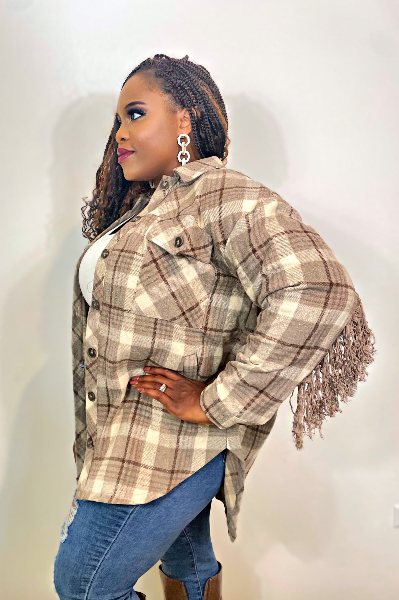 Teal & Orange Plaid Flannel – LeLa's Boutique