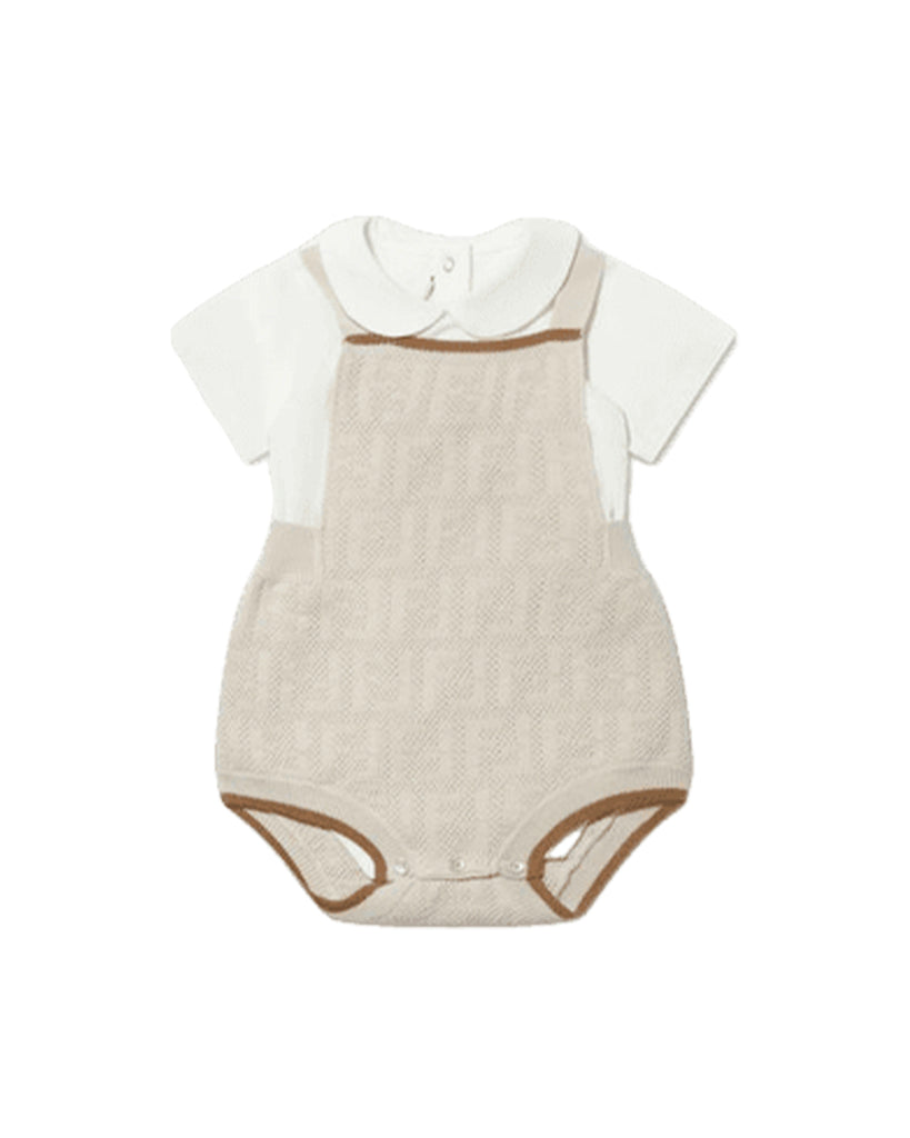 Infant Logo Knitted Romper And Bodysuit Set