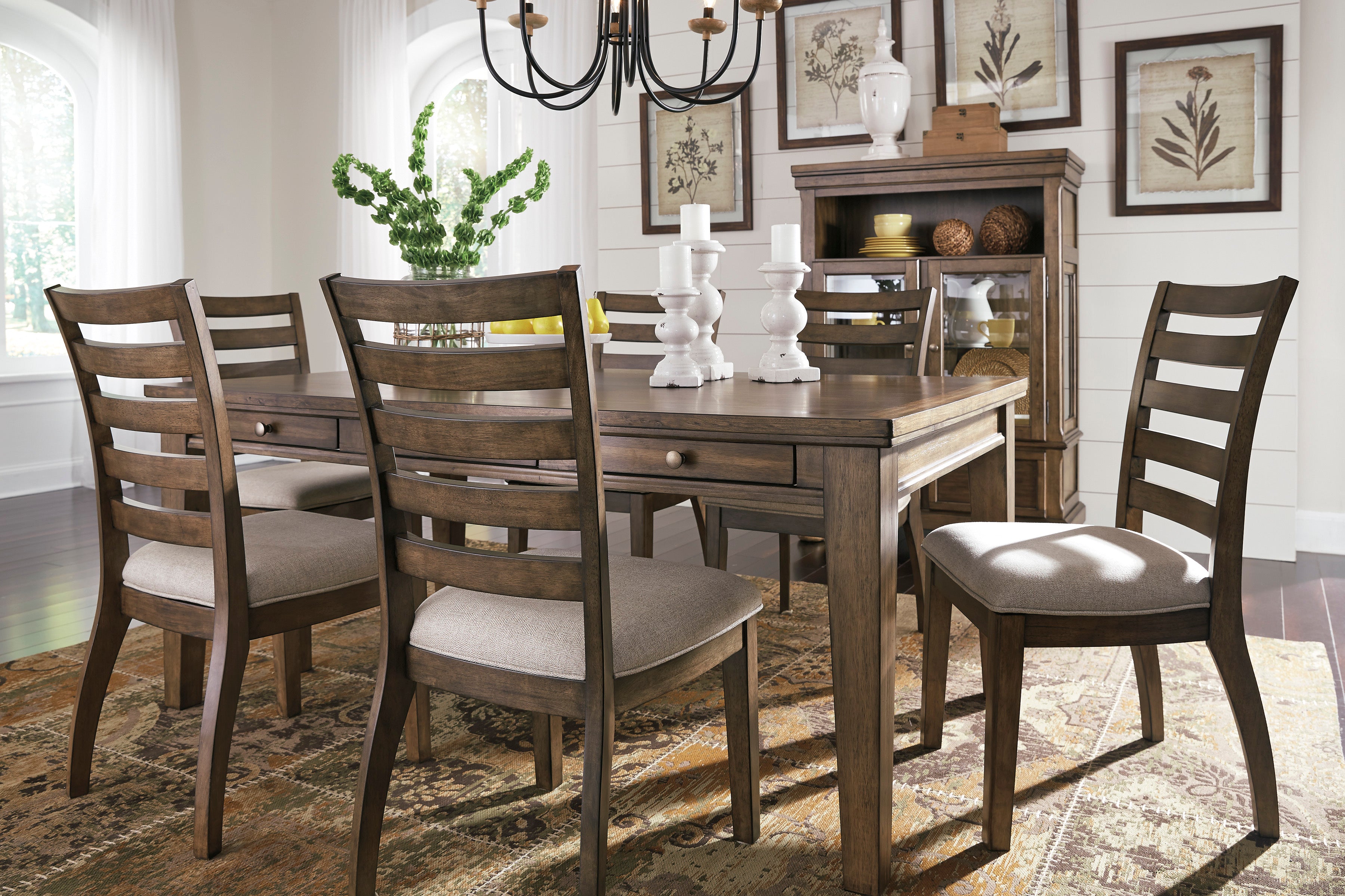 flynnter dining table and 6 chairs