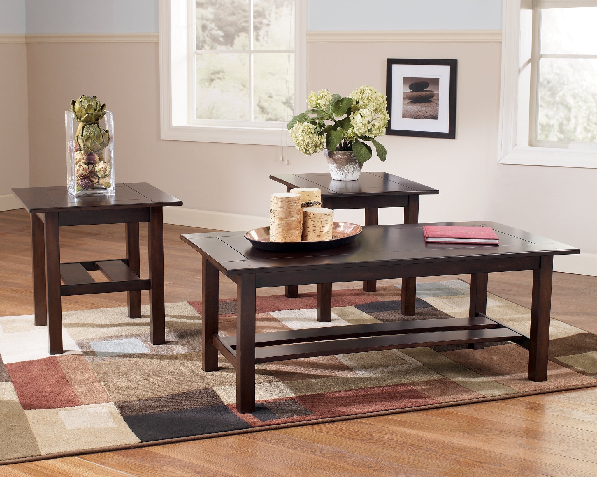 Lewis Coffee Table Set T309 13 Ashley Furniture Super Deal Furniture Gallery