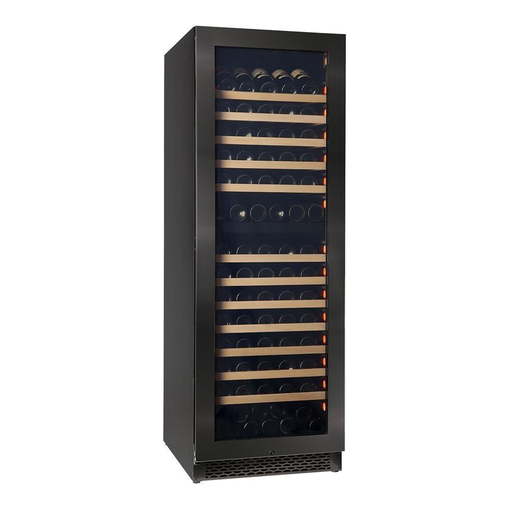 Pevino Majestic NG 150 ( model no:  PNG180D-HHBS) Wine Fridge - 150 bottles - 2 zone wine cooler  - 595mm Wide - Black Steel Front