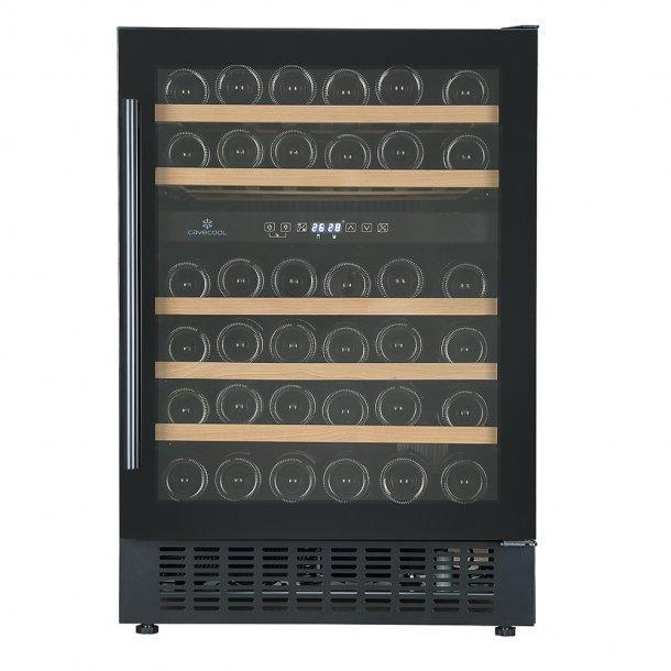 CaveCool Affection Jargon Wine Fridge - 46 bottles - Dual Zone Built In Wine Cooler - Black - 595mm Wide