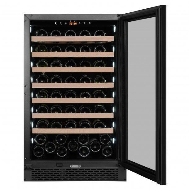 Pevino PNG88S-HHB Wine Fridge - 95 bottles - Built In - Single Zone Wine Cooler - 595mm Wide - Black