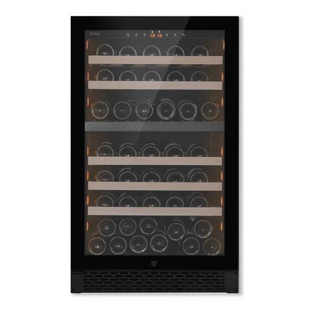 Pevino PNG88D-HHB Wine Fridge - 88 bottles - Built In - Dual Zone Wine Cooler - 595mm Wide - Black