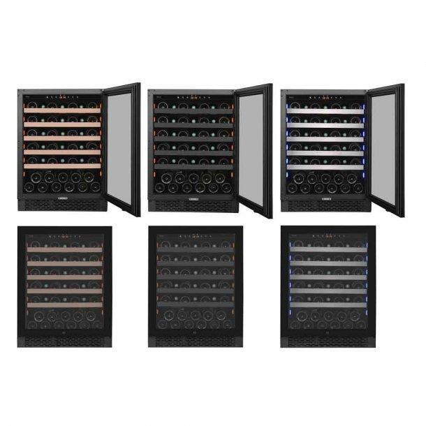 Pevino Majestic single zone Wine Fridge - 46 bottles - 1 zone -  wine cooler - 595mm - Black - Pevino wine cooler PNG46SK-HHB