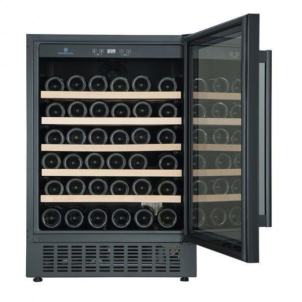 CaveCool Affection Jargon Wine Fridge - 54 bottles - Single Zone Built In Wine Cooler  - Black - 595mm Wide