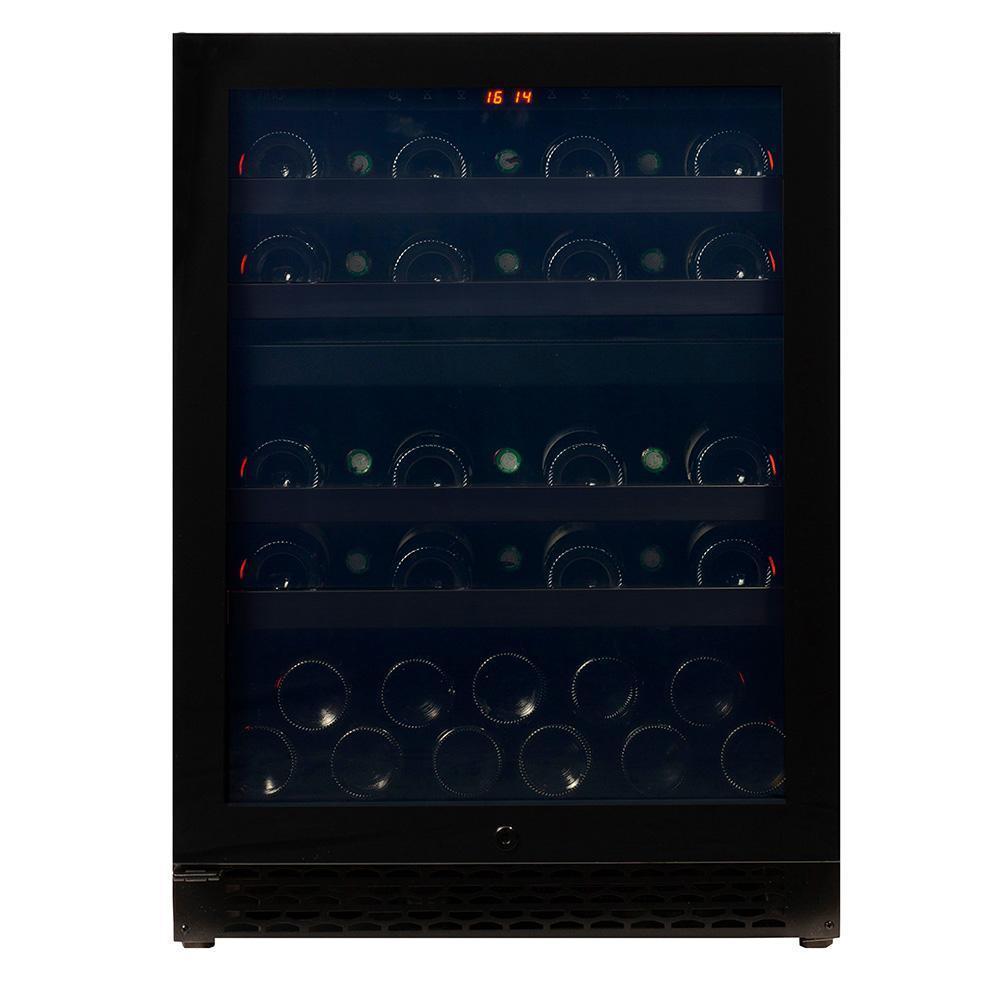 Pevino PNG46D-HHB Wine Fridge - 39 bottles - Built In -  Dual Zone Wine cooler - 595mm Wide - Black