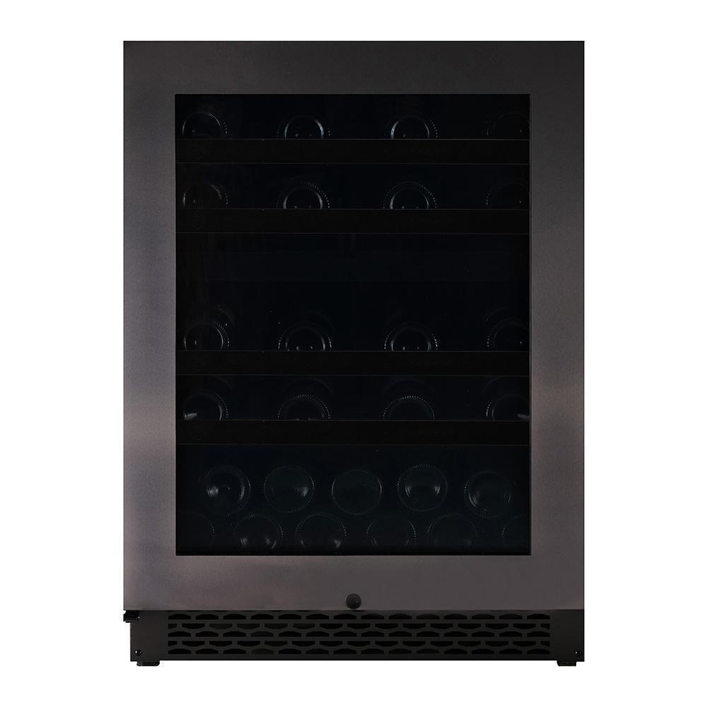 Pevino Majestic 39 bottles  - Built in Wine cooler / Wine Fridge - 39 bottles - 2 zones - Black steel - 595mm Wide