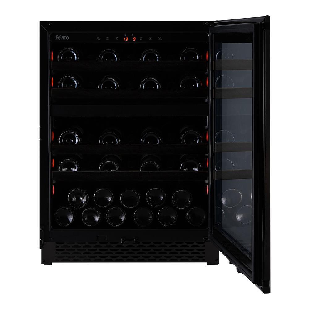 Pevino Majestic 39 bottles  - Built in Wine cooler / Wine Fridge - 39 bottles - 2 zones - Black steel - 595mm Wide