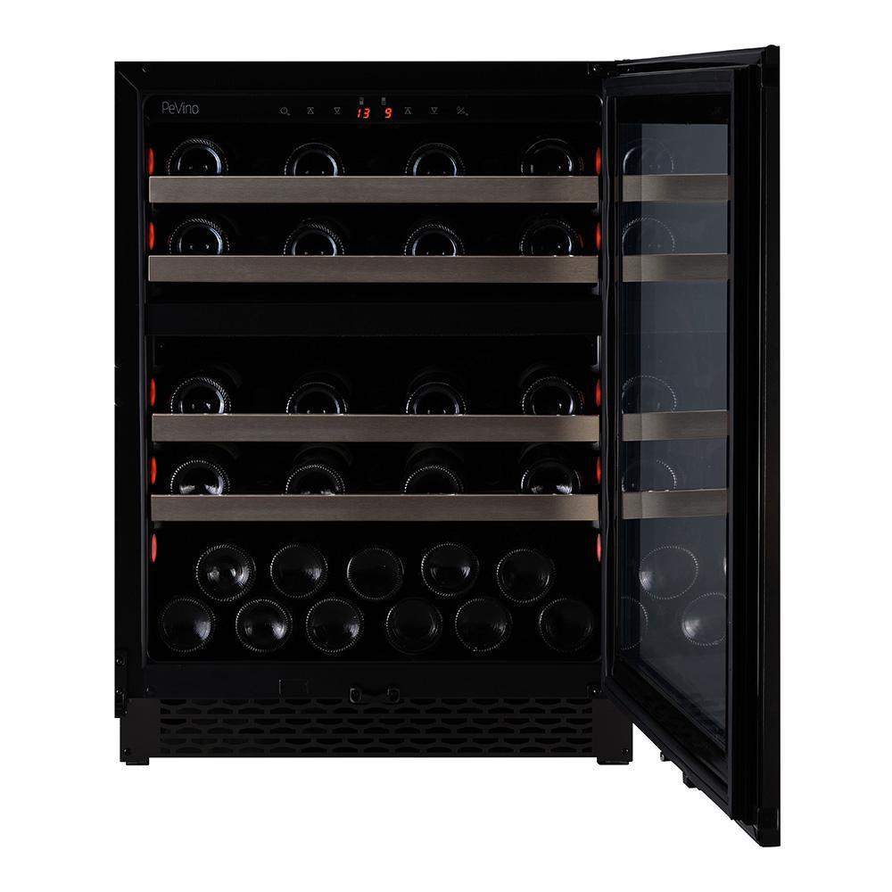 Pevino Majestic 39 bottles  - Built in Wine cooler / Wine Fridge - 39 bottles - 2 zones - Black steel - 595mm Wide