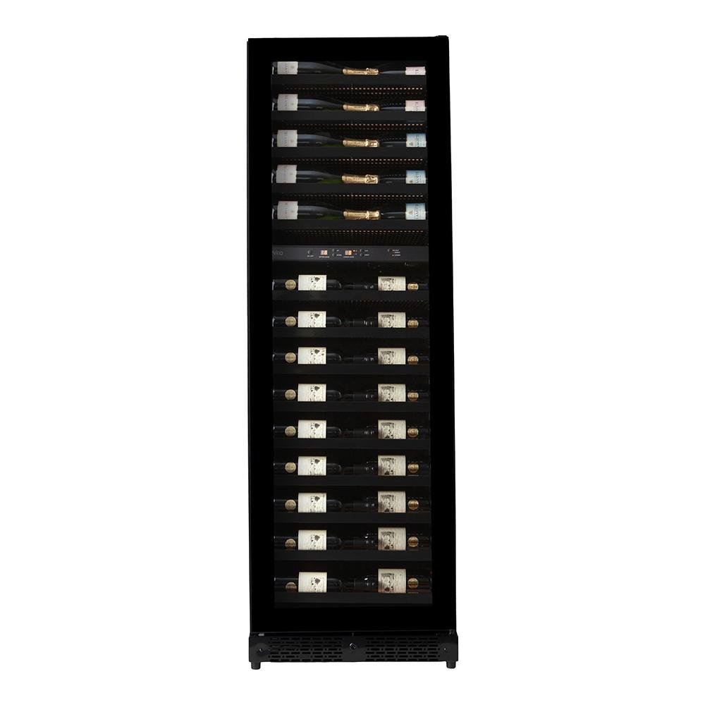 Pevino Imperial BI 96 bottles - 2 zones - Black glass front - Dual Zone Wine Cabinet - Black - PBI100D-HHB