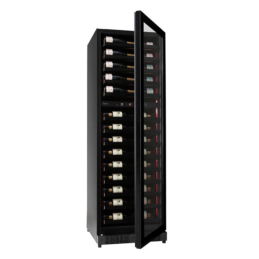 Pevino Imperial BI 96 bottles - 2 zones - Black glass front - Dual Zone Wine Cabinet - Black - PBI100D-HHB