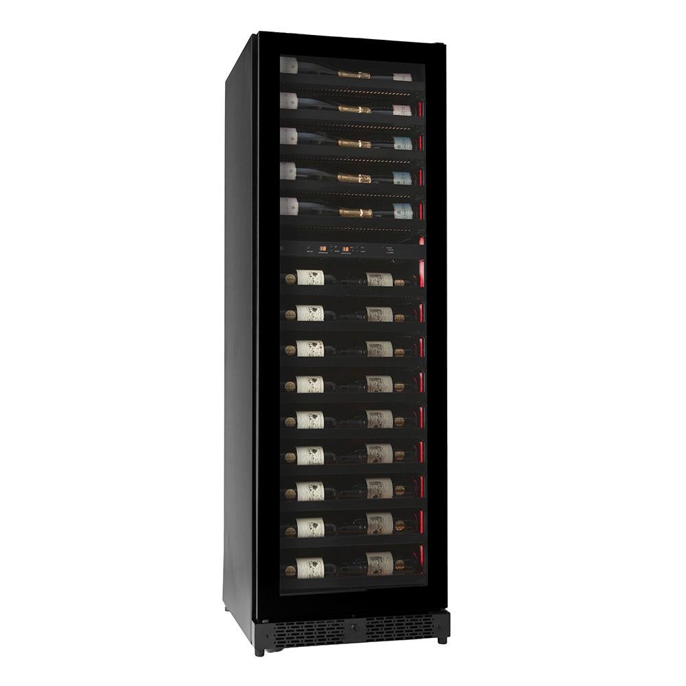 Pevino Imperial BI 96 bottles - 2 zones - Black glass front - Dual Zone Wine Cabinet - Black - PBI100D-HHB