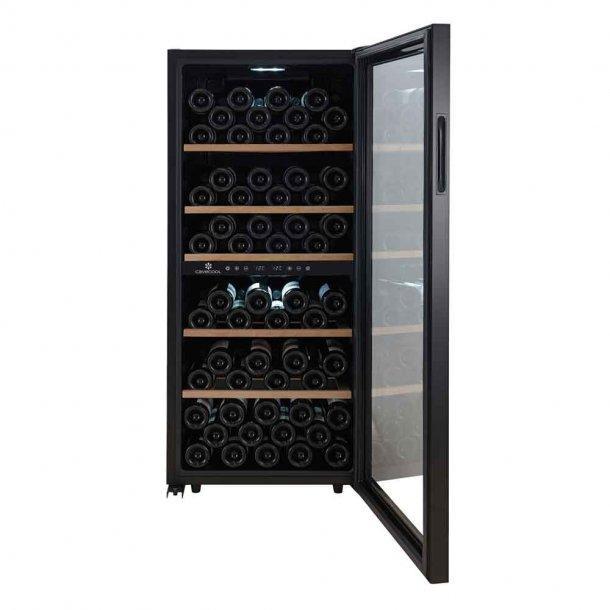 Cavecool Chill Sapphire Wine Fridge - 102 bottles - Dual zone Wine cooler  - Black