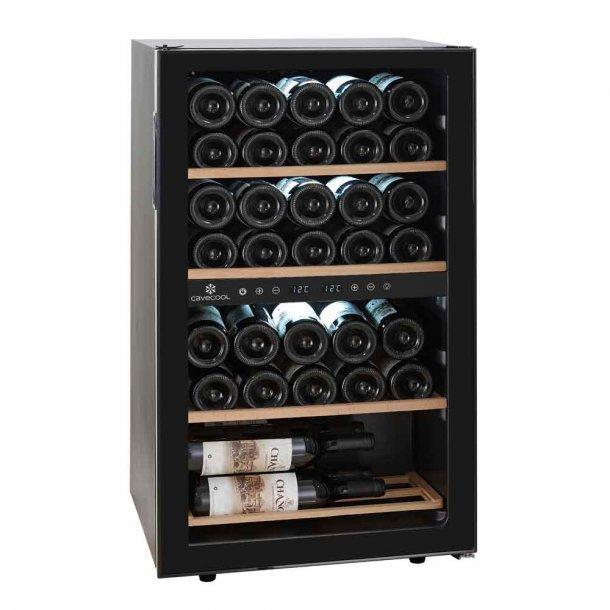 Cavecool Chill Topaz Wine Fridge - 62 bottles - Dual zone wine cooler - Black